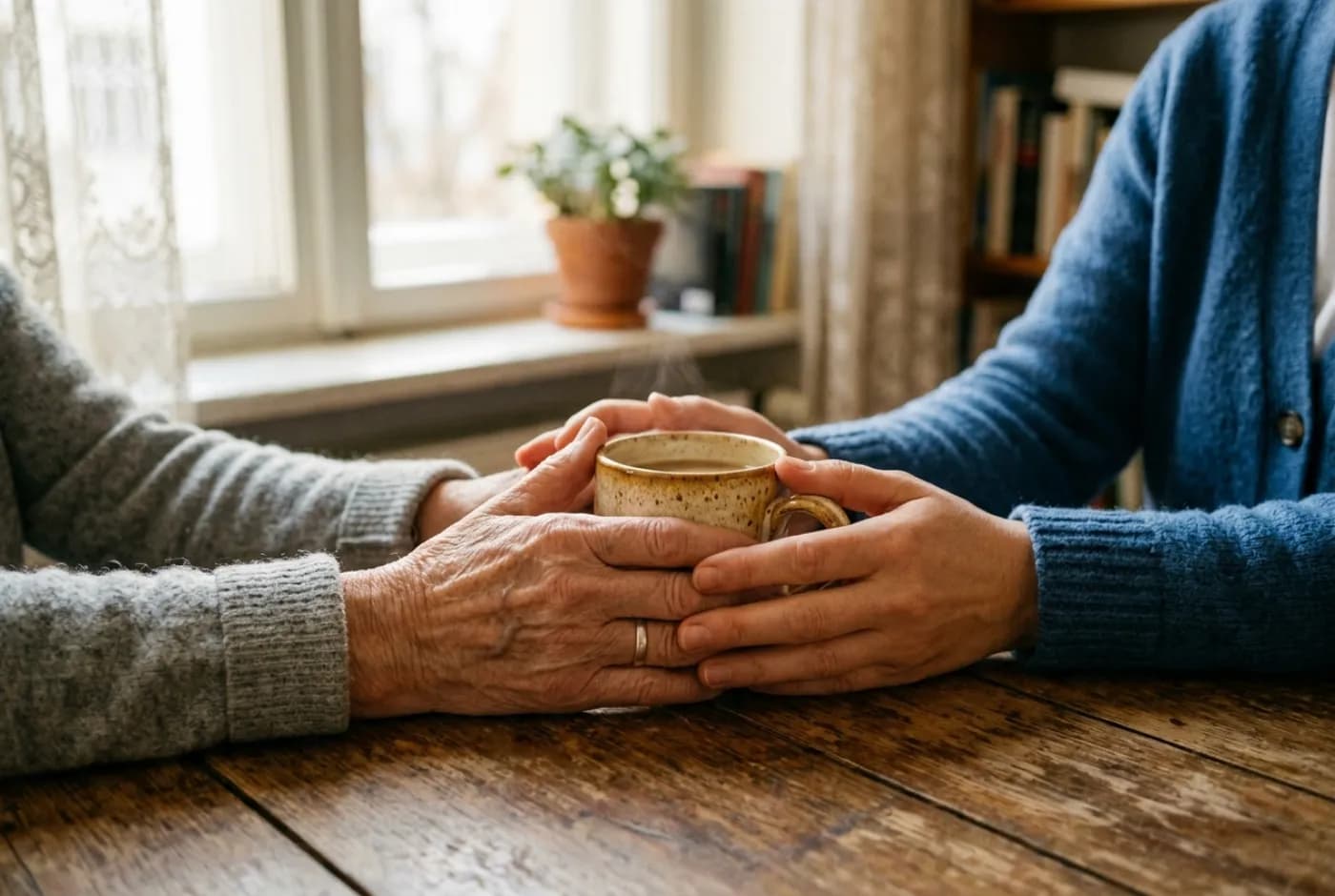 Persönliche Beratung zu Kosten und Förderung bei einer Tasse Kaffee